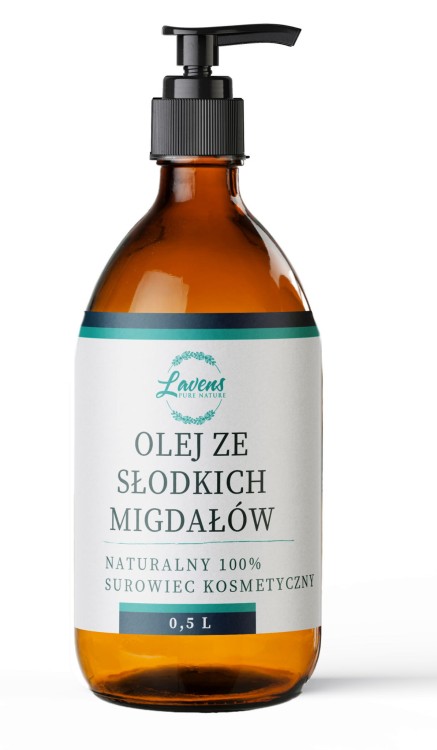 Olej  migdałowy dozownik 0,5l butelka lavens.jpg