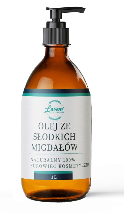 Olej migdałowy plastk 1l lavens dozownik.jpg