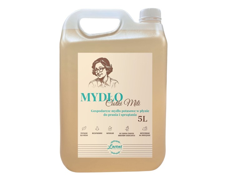 Mydło Ciotki mili 5 l gospodarcze do prania potasowe szare.jpg